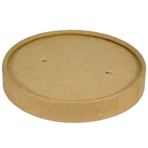 Round Bowl (d-100) КРЫШКА картонная КРАФТ kraft lid (600 шт.) OSQ в Екатеринбург — Uralhoz.ru