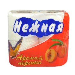 Туалетная бумага 2 сл. 4 шт. Нежная Персик (1/12 шт.)