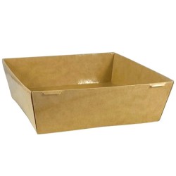 Упаковка квадратная SmartPack 800 Дно КРАФТ 150х150х49 (50/200 шт.) OSQ