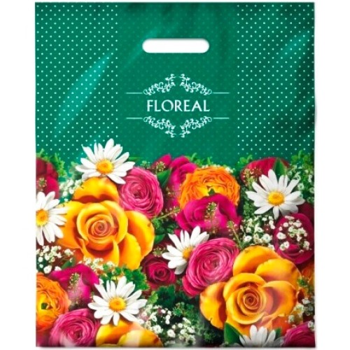 Пакет с прорубной ручкой ПВД 38х47 (60 мкм) Флориль лам. (50/500 шт.) Интерпак в Екатеринбург — Uralhoz.ru