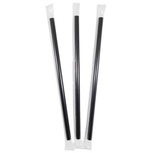 Трубочки д/BabbleTea 12х240 мм без изгиба ЧЕРНЫЕ в ИНД.ПЭ УПАКОВКЕ (250 шт.) (1/8 шт.) в Екатеринбург — Uralhoz.ru