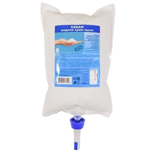 Мыло в картридже для диспенсеров 1,0 л KEMAN S1 (1/6 шт.) арт.100024-S1000 в Екатеринбург — Uralhoz.ru
