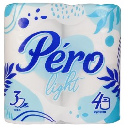 Туалетная бумага 3 сл. 4 шт. Pero Light (1/12 шт.) 0148