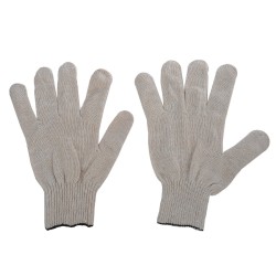 Перчатки х/б БЕЗ ПВХ 5 нитей (10 пар) белые р-р 8 (1/40 шт.)