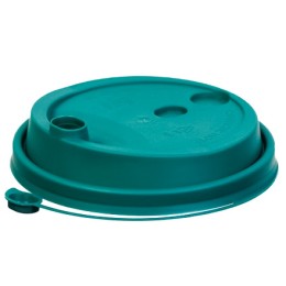 Крышка для стакана (d-90 мм) с питейником темно-зеленая МАТОВАЯ ВЗЛП (50/1000 шт) 3001М/Т-З