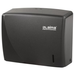 Диспенсер для полотенец Z / V-сложения ЧЕРНЫЙ LAIMA PROFESSIONAL ORIGINAL (1/8 шт.) 605760