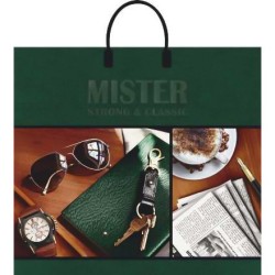 Пакет с пластиковой ручкой ПВД 38х35 (90 мкм) Мистер лам. (10/100 шт.) Интерпак