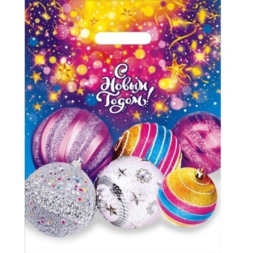 Пакет с прорубной ручкой ПВД 31х40 (60 мкм) Дискотека лам. (50/500 шт.) Интерпак в Екатеринбург — Uralhoz.ru