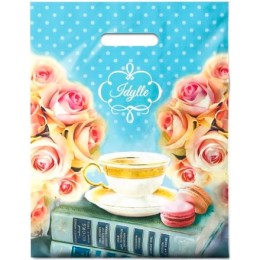 Пакет с прорубной ручкой ПВД 31х40 (60 мкм) Идиллия (50/500 шт.) Интерпак