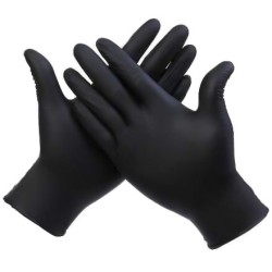Перчатки НИТРИЛОВЫЕ неопудренные ЧЕРНЫЕ  XL (100 шт.) (1/10 шт.)