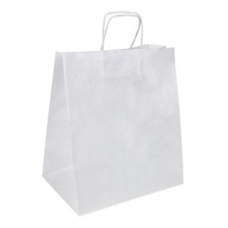 Пакет бумажный с кручеными ручками 320х200х370 Белый 80 г (200 шт.) 108-086