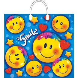 Пакет с пластиковой ручкой ПВД 37х34 (80 мкм) Лайк (10/100 шт.) Интерпак