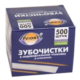 Зубочистки в индивидуальной упаковке с ментолом (500 шт.) (1/50 шт.) AVIORA 401-487
