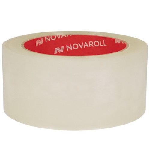 Лента клейкая (40 мкм) 48 мм х 100 м прозрачная NOVAROLL 203 арт.0120-342Х (6/36 шт.) в Екатеринбург — Uralhoz.ru