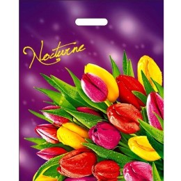 Пакет с прорубной ручкой ПВД 40х50 (80 мкм) Ноктюрн (50/500 шт.) Интерпак