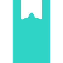 Пакет-майка ПНД 25+13х45 (12 мкм) бирюзовая Солпласт (100/3000 шт.) арт.280Б