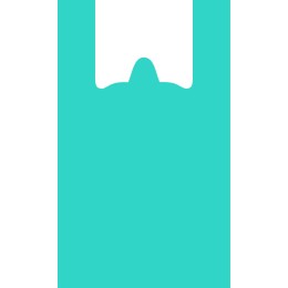 Пакет-майка ПНД 25+13х45 (12 мкм) бирюзовая Солпласт (100/3000 шт.) арт.280Б