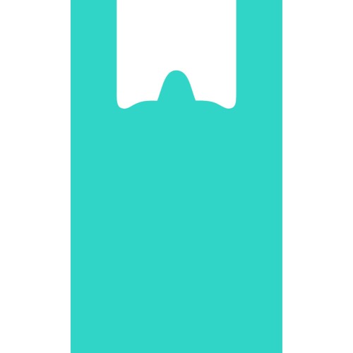 Пакет-майка ПНД 25+13х45 (12 мкм) бирюзовая Солпласт (100/3000 шт.) арт.280Б в Екатеринбург — Uralhoz.ru