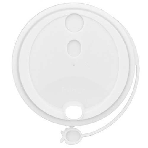 Крышка для стакана (d-90 мм) с питейником белая МАТОВАЯ Talgon (50/800 шт.) в Екатеринбург — Uralhoz.ru