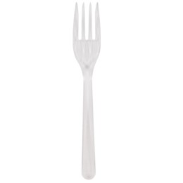 Вилка одноразовая 170 мм ЛЮКС прозрачная (Элпак) (100/2000 шт.)