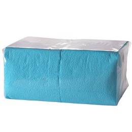 Салфетка 24х24 (1 сл.) 400 голубая Бигпак Интенсив Форест (1/15 шт.)