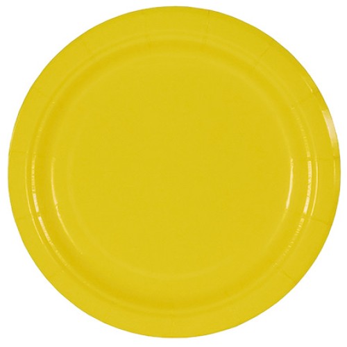 Тарелка картонная d-180 ламинированная с бортом Yellow (50/500 шт.) ИнтроПластик в Екатеринбург — Uralhoz.ru
