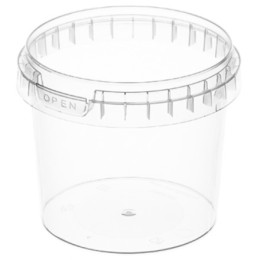Контейнер круглый 365 мл (Н-81, D-95) упорное кольцо+конт.замок (160 шт.) ВЗЛП комплект 1210кпN