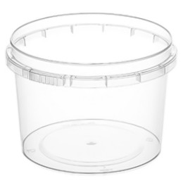 Контейнер круглый 280 мл (Н-63,5, D-93) упорное кольцо+конт.замок (360 шт.) ВЗЛП 1575п б/к
