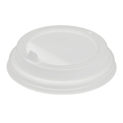 Крышка для стакана (d-90 мм) закрытый питейник БЕЛАЯ глянец УК-90К Каштан (100/2000 шт.)