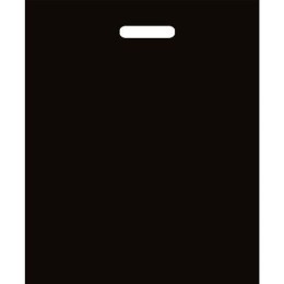 Пакет с прорубной ручкой ПВД 40х45 (60 мкм) черный (100 шт.)