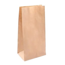 Пакет бумажный с прямоугольным дном 120х80х250 крафт 60 г (25/1500 шт.) ViRiDo