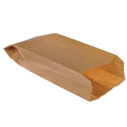 Пакет бумажный 210х 90+40 КРАФТ (100/1500 шт.)