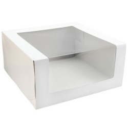 Короб картонный белый с окном 225х225х110 мм ForGenika SHELF I Window White (25 шт.)