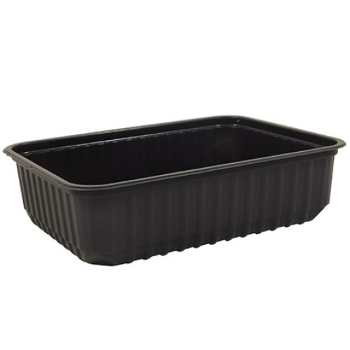Дно контейнера плоский  750 г прямоугольный (179х132х55) Д-Полимер (50/500 шт.) ЧЕРНОЕ в Екатеринбург — Uralhoz.ru