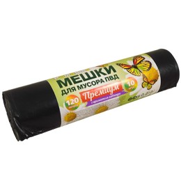 Мешок д/мусора ПВД 120 л (10 шт.) рулон ПРЕМИУМ (1/18 шт.) ВР-0050МН