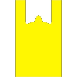 Пакет-майка ПНД 25+13х45 (12 мкм) желтая (100/1000 шт.) арт.280Ж