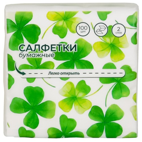 Салфетка V-сложение 21х11 (2 сл.) 100 л.Gratias Клевер Non Stop белая (1/60 шт.) АКЦИЯ в Екатеринбург — Uralhoz.ru