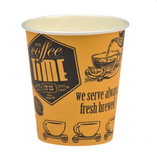 Стакан ГН 185 мл (d-73 мм) бумажный Cafe time (60/1500 шт.) ViRiDo в Екатеринбург — Uralhoz.ru