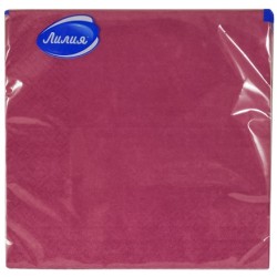 Салфетка 33х33 (2 сл.)  20 Лилия Бордовая Интенсив (1/15 шт.) 0780