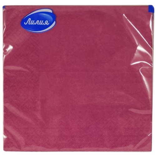 Салфетка 33х33 (2 сл.)  20 Лилия Бордовая Интенсив (1/15 шт.) 0780 в Екатеринбург — Uralhoz.ru