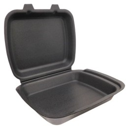 Ланч-бокс 1-секц. (247х206х35) Камапак (200 шт.)  ЧЕРНЫЙ