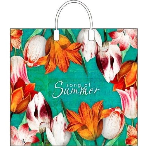 Пакет с пластиковой ручкой ПВД 38х35 (90 мкм) Песня лета лам. (10/100 шт.) Интерпак в Екатеринбург — Uralhoz.ru