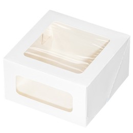 Короб для торта CAKE II Window White 180х180х100 мм ForGenika (15/135 шт)