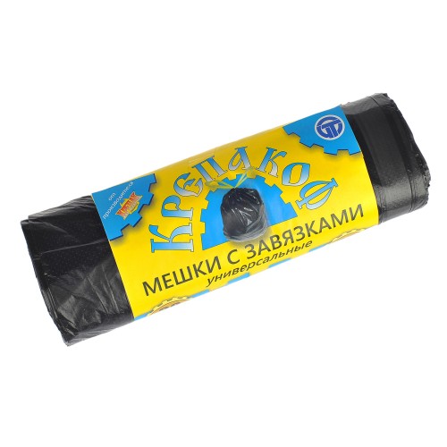 Мешок д/мусора ПНД 30 л (20 шт.) рулон С ЗАВЯЗКАМИ черный КРЕПАКОФ (1/50 шт.) в Екатеринбург — Uralhoz.ru
