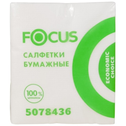 Салфетка 24х20 (1 сл.) 100 л.Focus белая (24 шт.) арт.5078436 в Екатеринбург — Uralhoz.ru