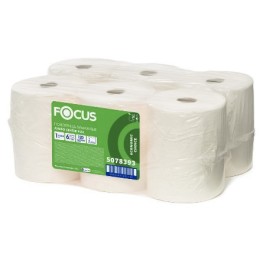 Полотенца бумажные в рул.централ.вытяжка 1 сл. 120 м FOCUS Jumbo (6 шт.) 5078393