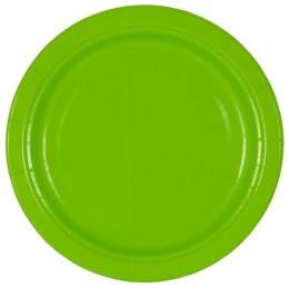 Тарелка картонная d-180 ламинированная с бортом Green (50/500 шт.) ИнтроПластик