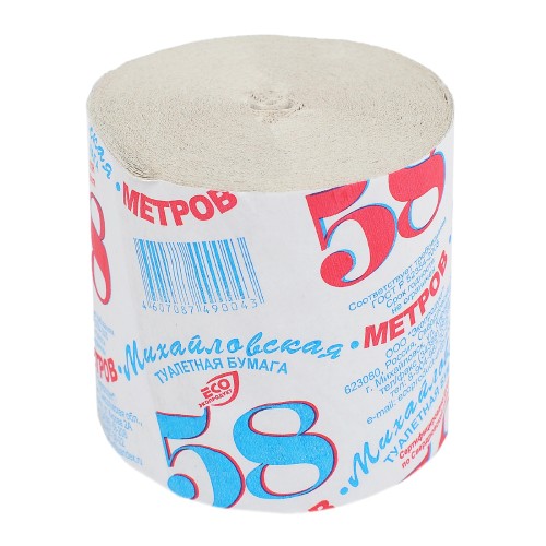 Туалетная бумага  58 Михайловская (без втулки) (24 шт.) в Екатеринбург — Uralhoz.ru