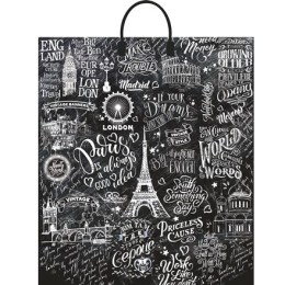 Пакет с пластиковой ручкой ПВД 40х44 (100 мкм) Турне лам. (10/100 шт.) Интерпак