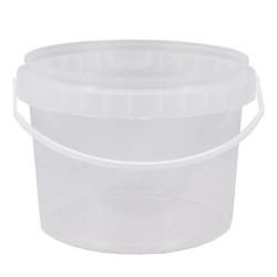Ведро БЕЗ крышки 0,8 л (неокр) Пласт-Сервис Плюс (200 шт.) с ручкой
